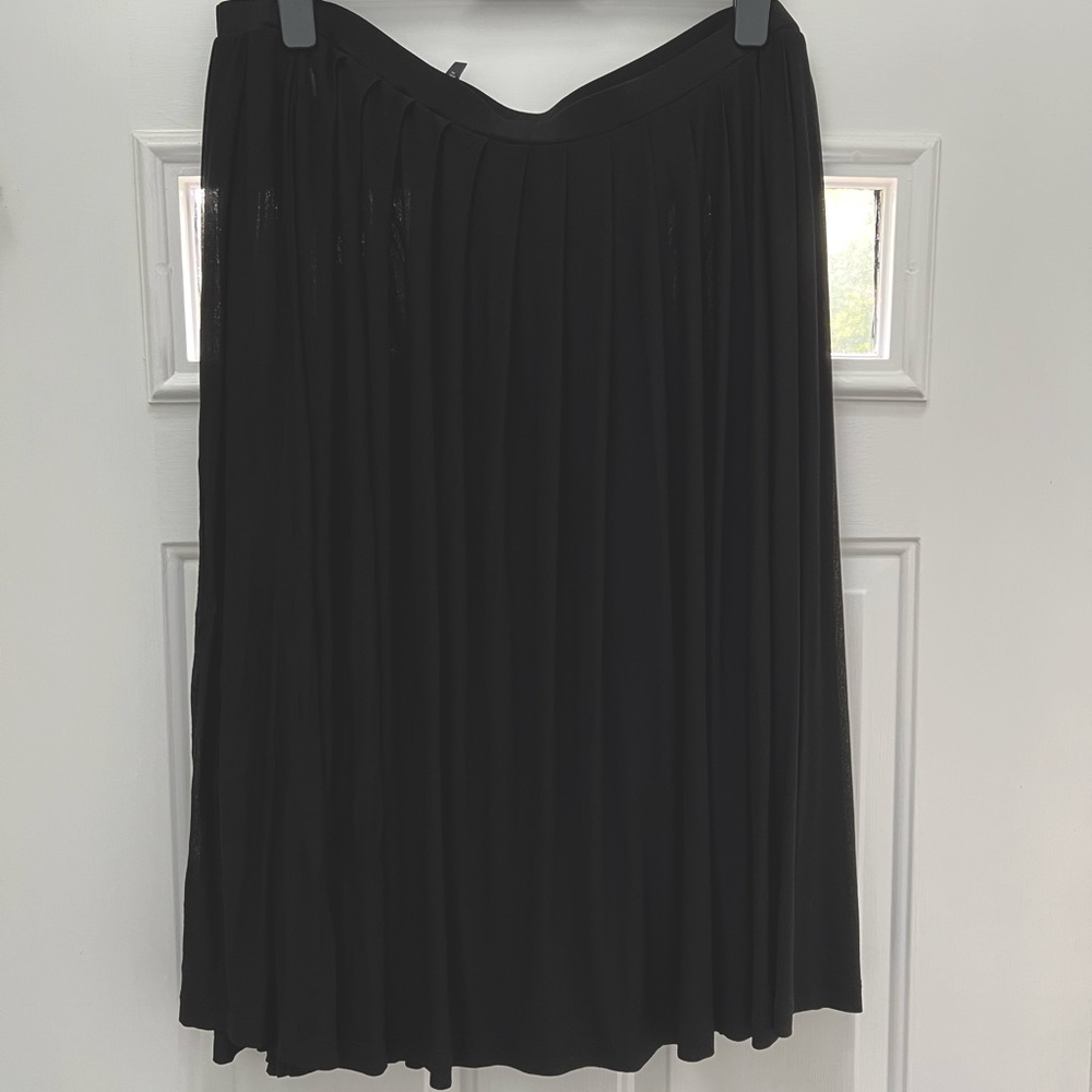 Eileen Fisher silk jersey skirt Black 2x NWOT